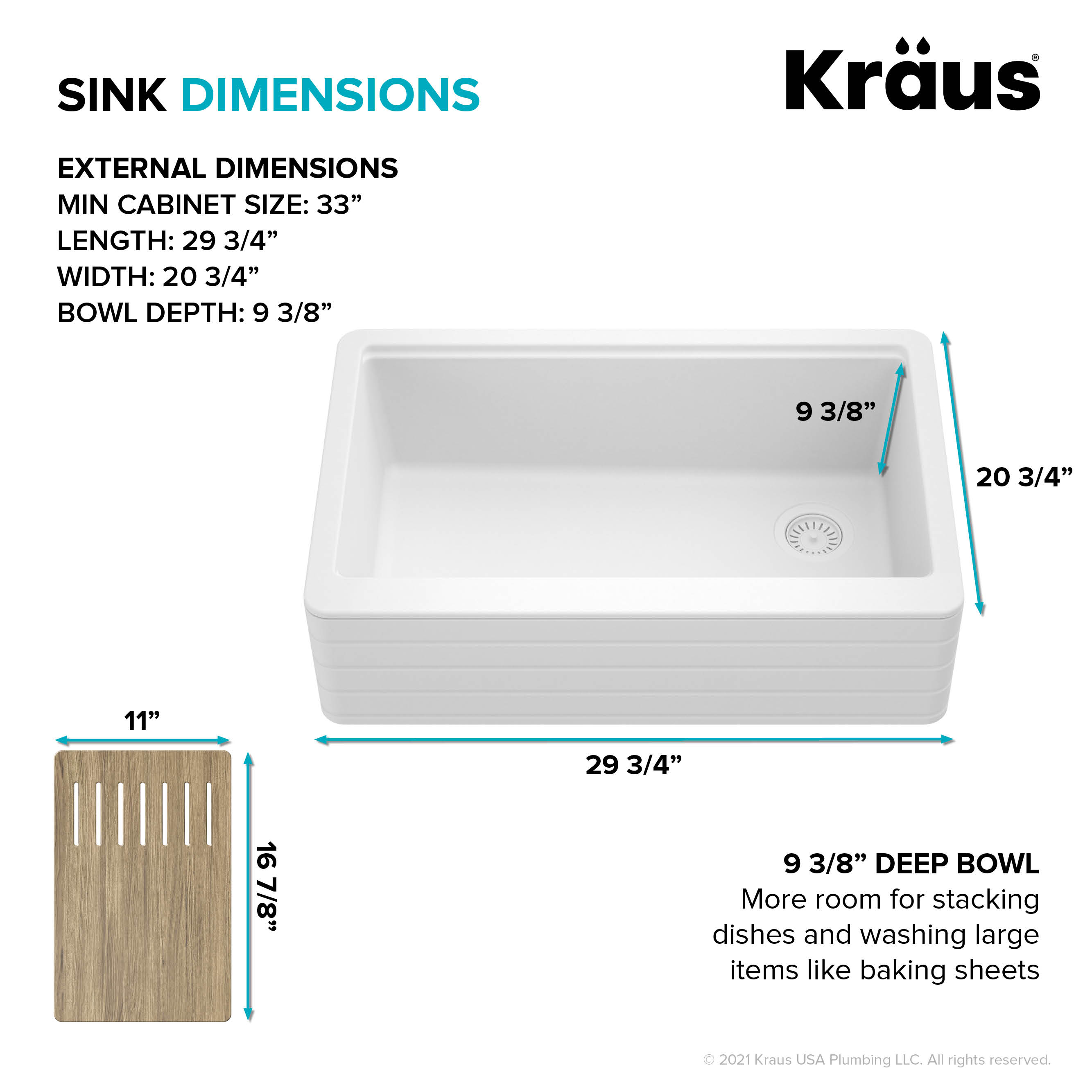 Kraus Bellucci 30 in. Farmhouse Apron Front Granite Composite Single Bowl Kitchen Sink