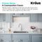 Kraus Premier 31 ½ in. 16 Gauge Undermount Single Bowl Stainless Kitchen Sink
