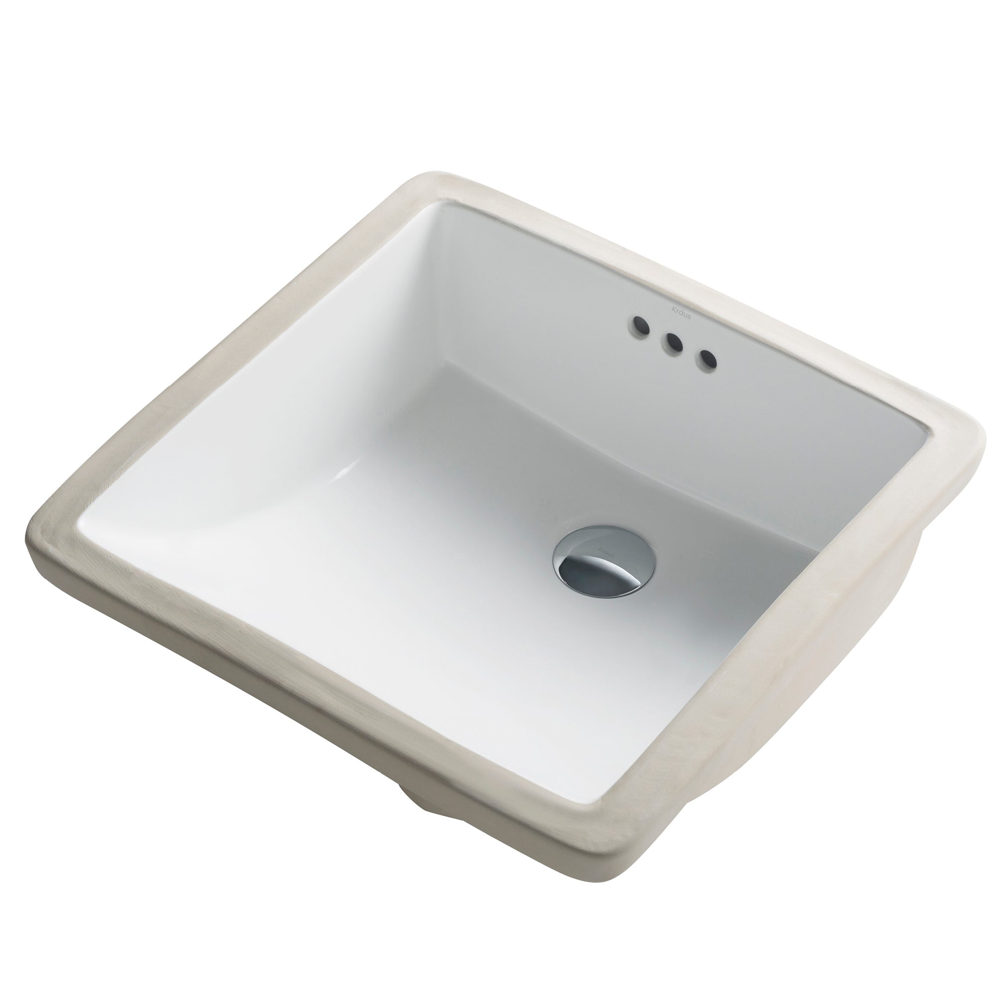 Kraus Elavo 17 in. White Porcelain Ceramic Bathroom Sink Certified Refurbished