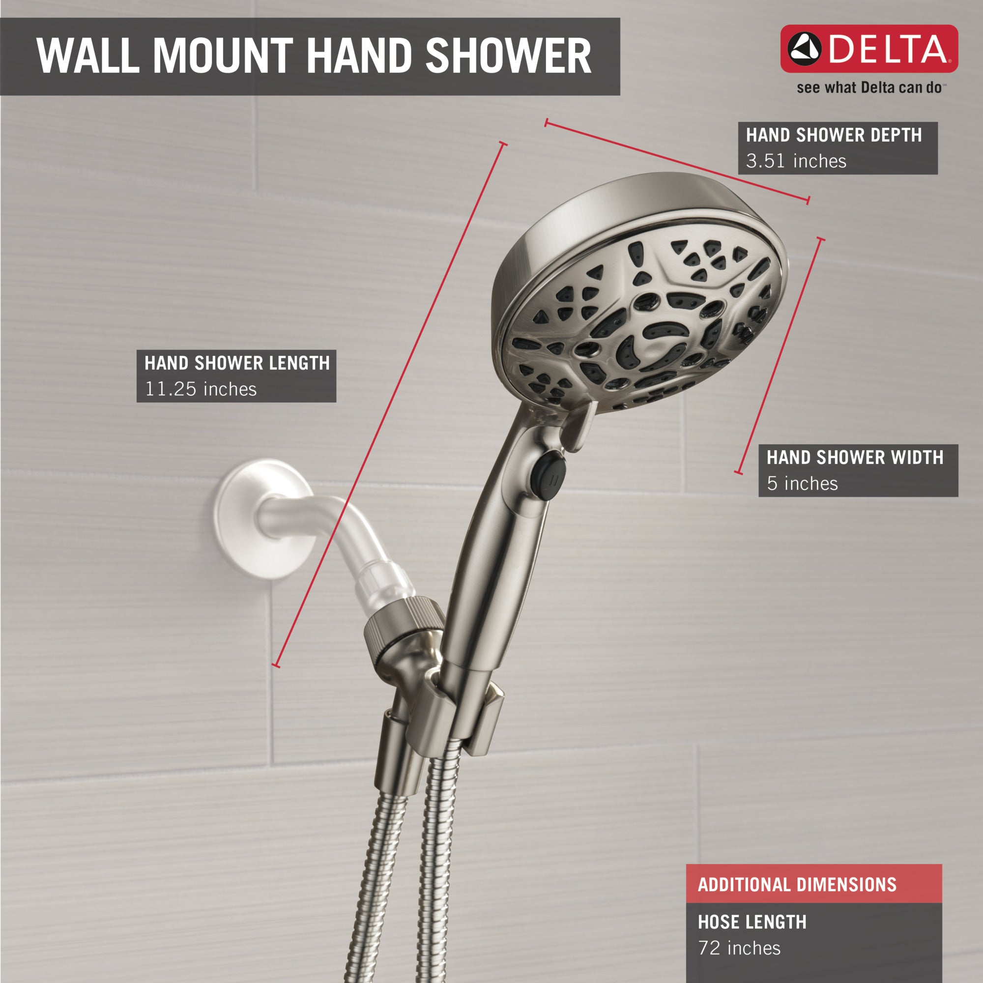 Delta 7-Setting H2Okinetic Hand Shower