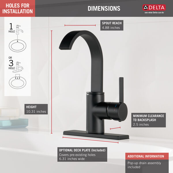 Delta Mandolin Single Handle Bathroom Faucet