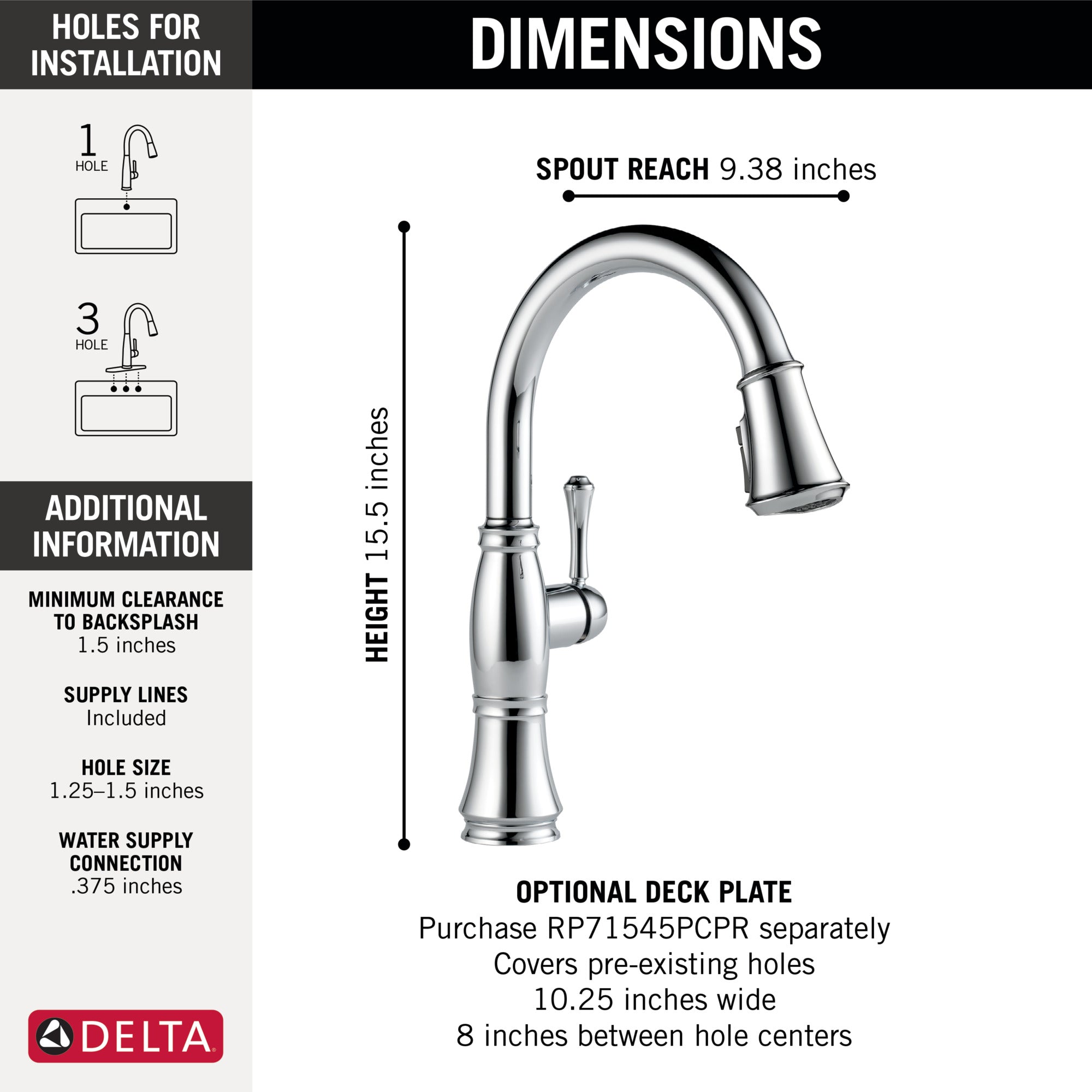 Delta Cassidy Pull-Down Kitchen with ShieldSpray Single Handle
