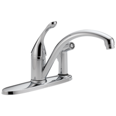 Delta Collins Single Handle 3-Hole Kitchen Faucet with Spray
