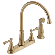 Delta Cassidy 2-Handle Kitchen Faucet with Sprayer