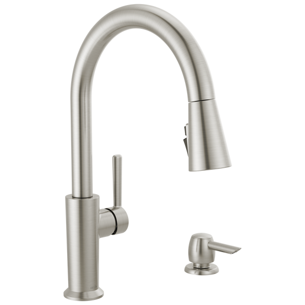 Delta Emery Pull-Down Kitchen Faucet with Soap
