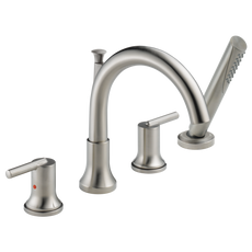 Delta Trinsic 2-Handle Roman Tub Faucet Trim with Hand Shower