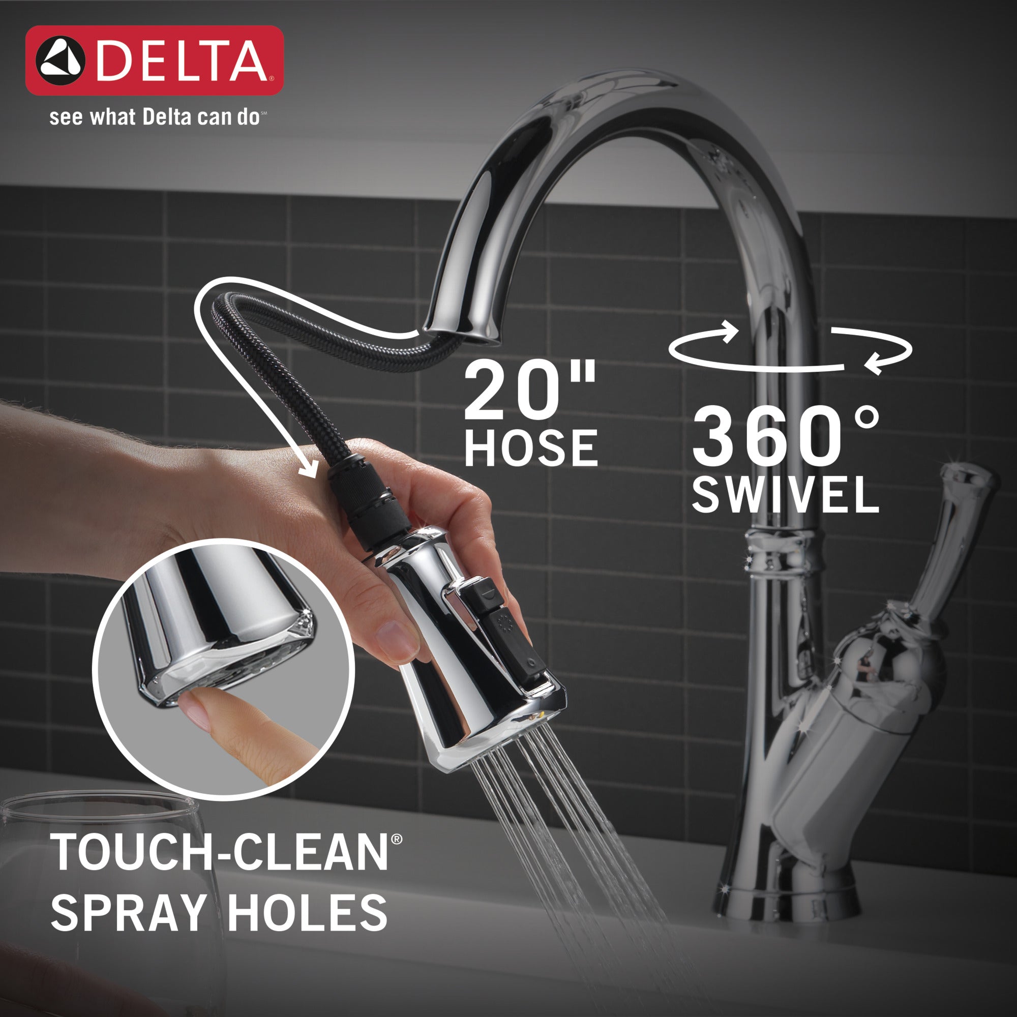 Delta Savile Pull-Down Kitchen Faucet Single Handle