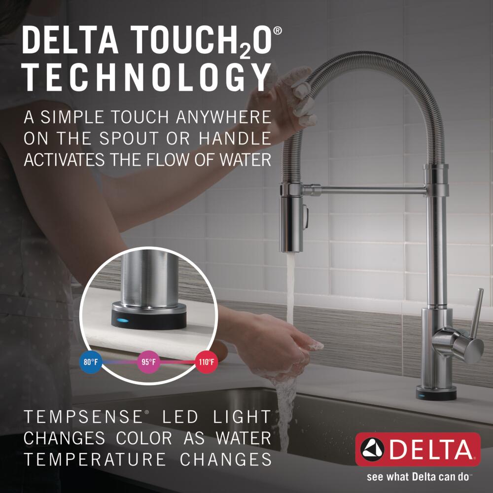 Delta Trinsic 1-Handle Pull-Down Kitchen Faucet with Touch2O