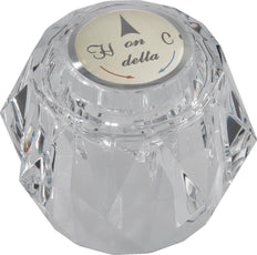 Delta Clear Knob Handle with Button and Screw