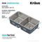 Kraus Dex 33 in. Undermount 16 Gauge Stainless Double Bowl Kitchen Sink