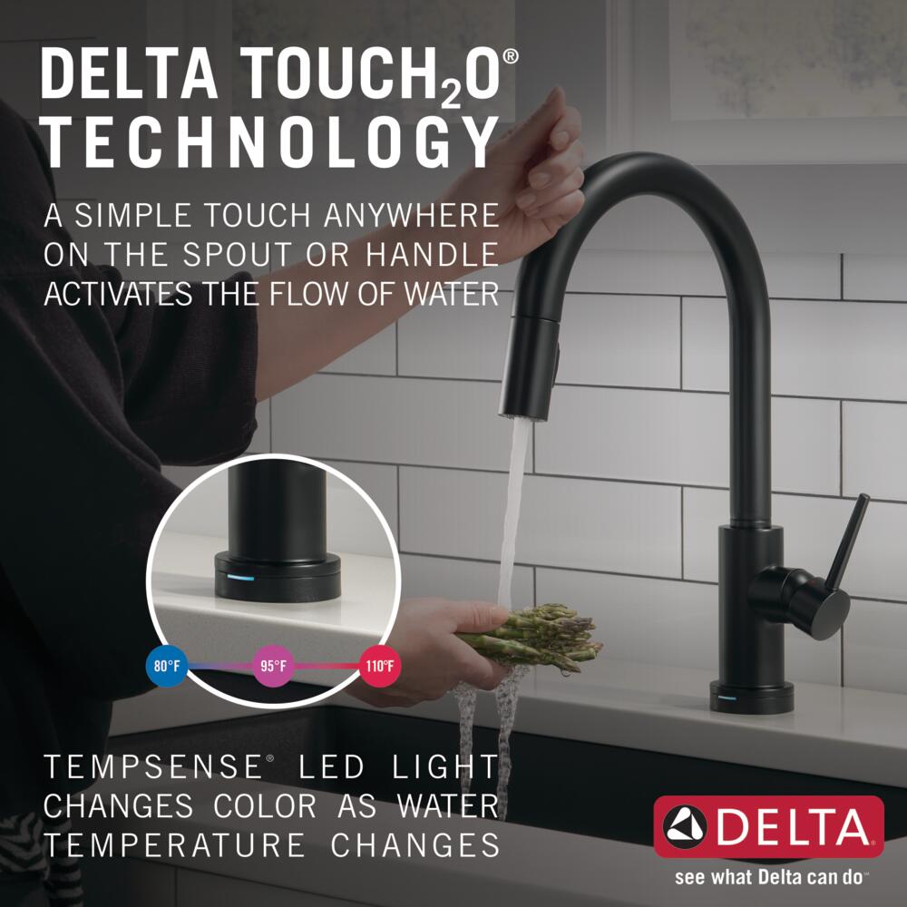 Delta Trinsic Single Handle Pull-Down Kitchen Faucet with Touch2O
