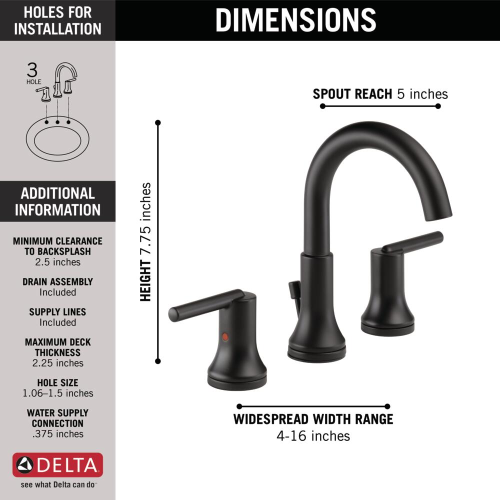 Delta Trinsic Widespread Bathroom Faucet