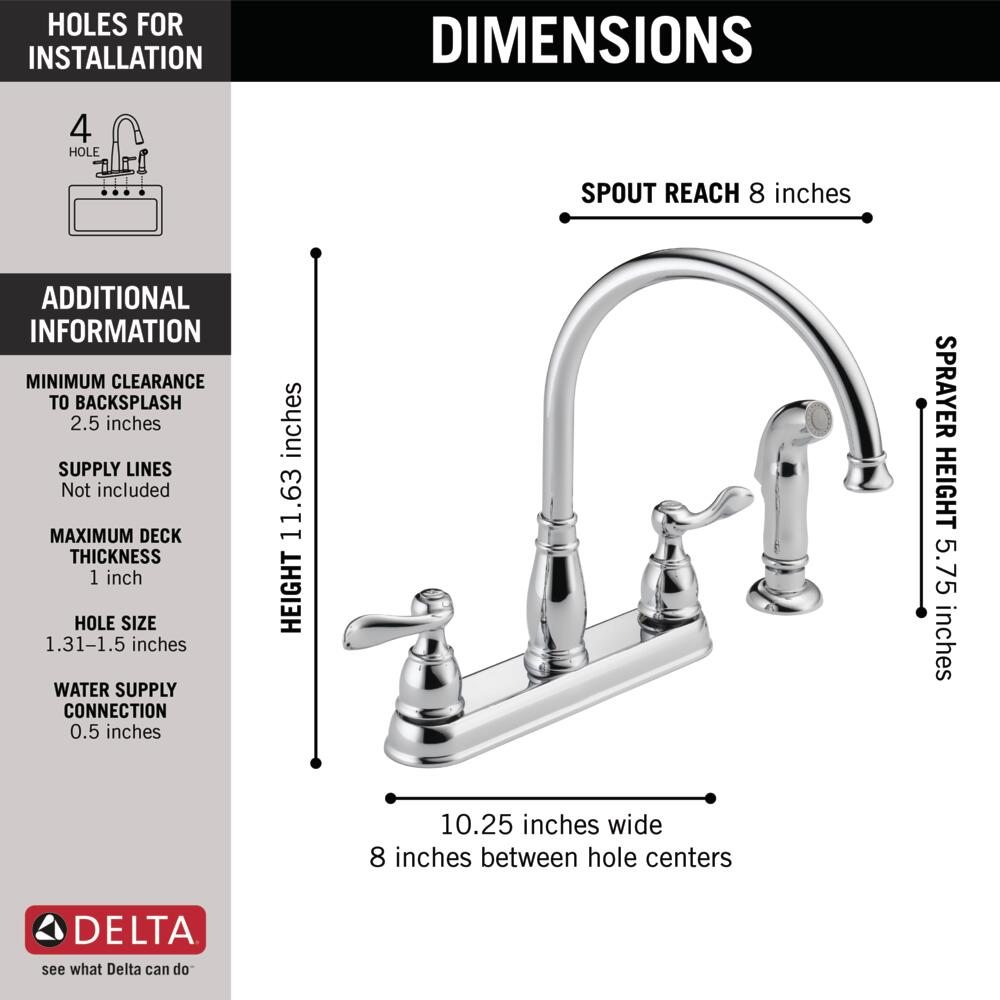 Delta Windemere 2-Handle Kitchen Faucet