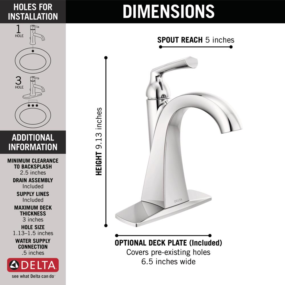 Delta Pierce Centerset Bathroom Faucet
