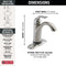 Delta Lahara Single Handle Bathroom Faucet with Touch2O