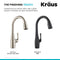 Kraus Esina Matte Black Finish Dual Function Pull-Down Kitchen Faucet