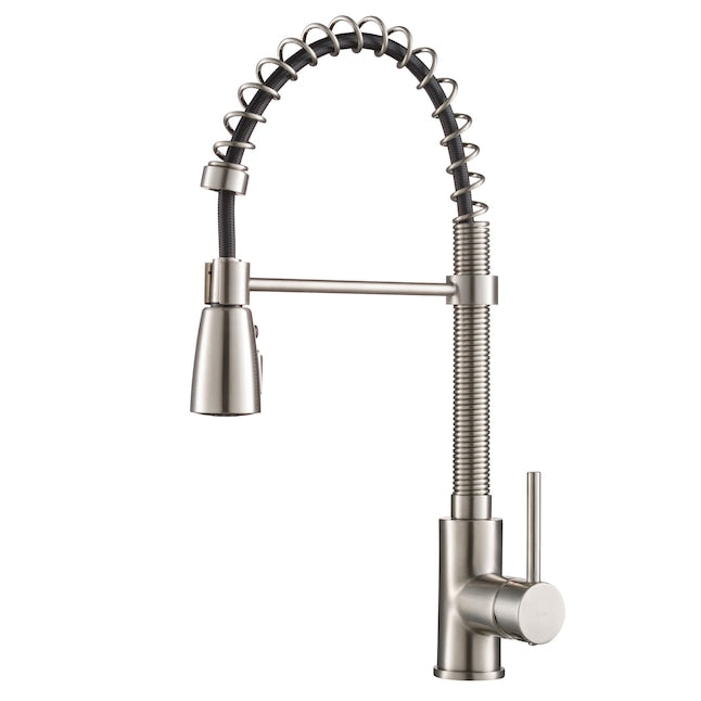 Kraus Commercial Style Kitchen Faucet with Spring Spout and 3-Function Pull-Down Sprayer