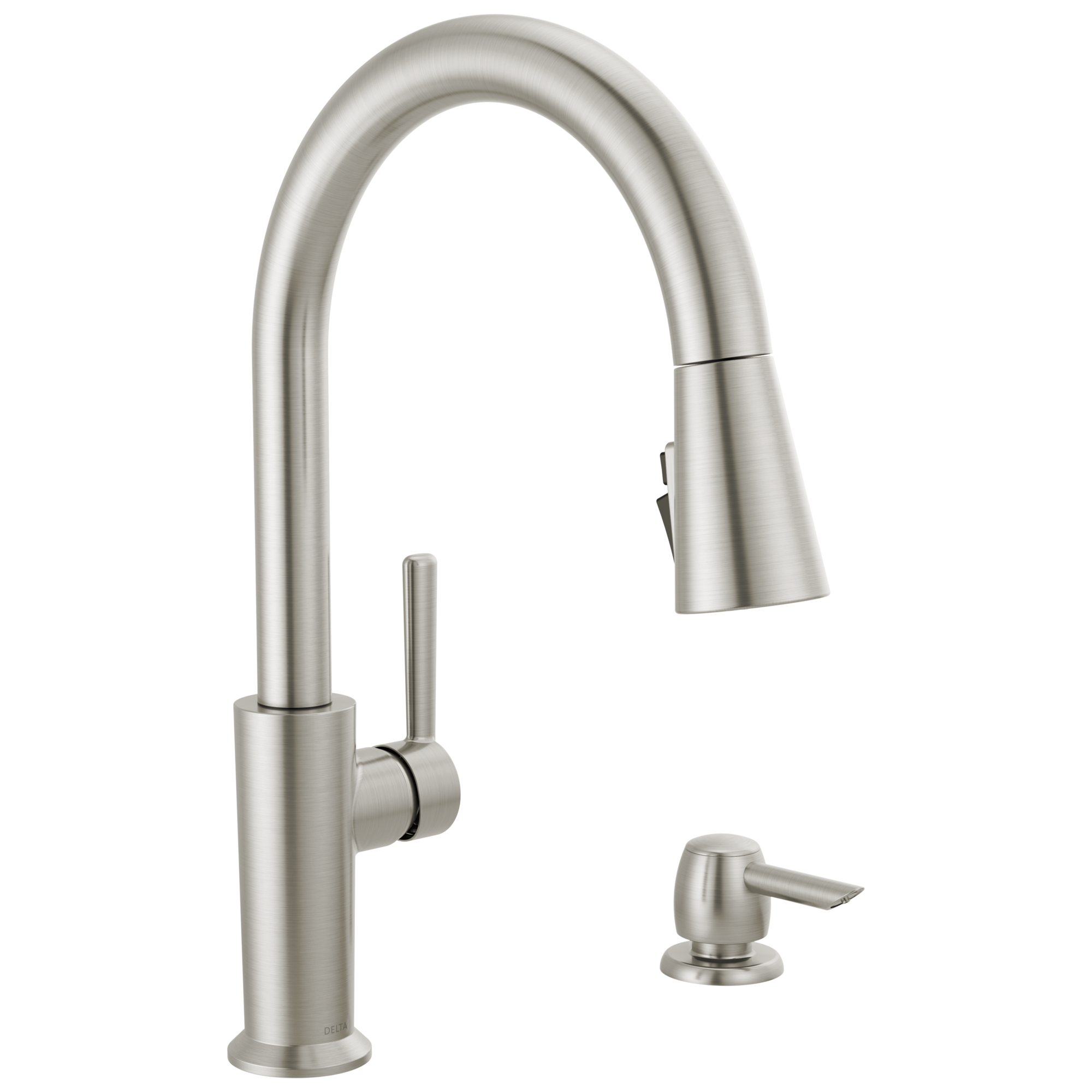 Delta Emery Pulldown Kitchen Faucet with Soap Certified Refurbished