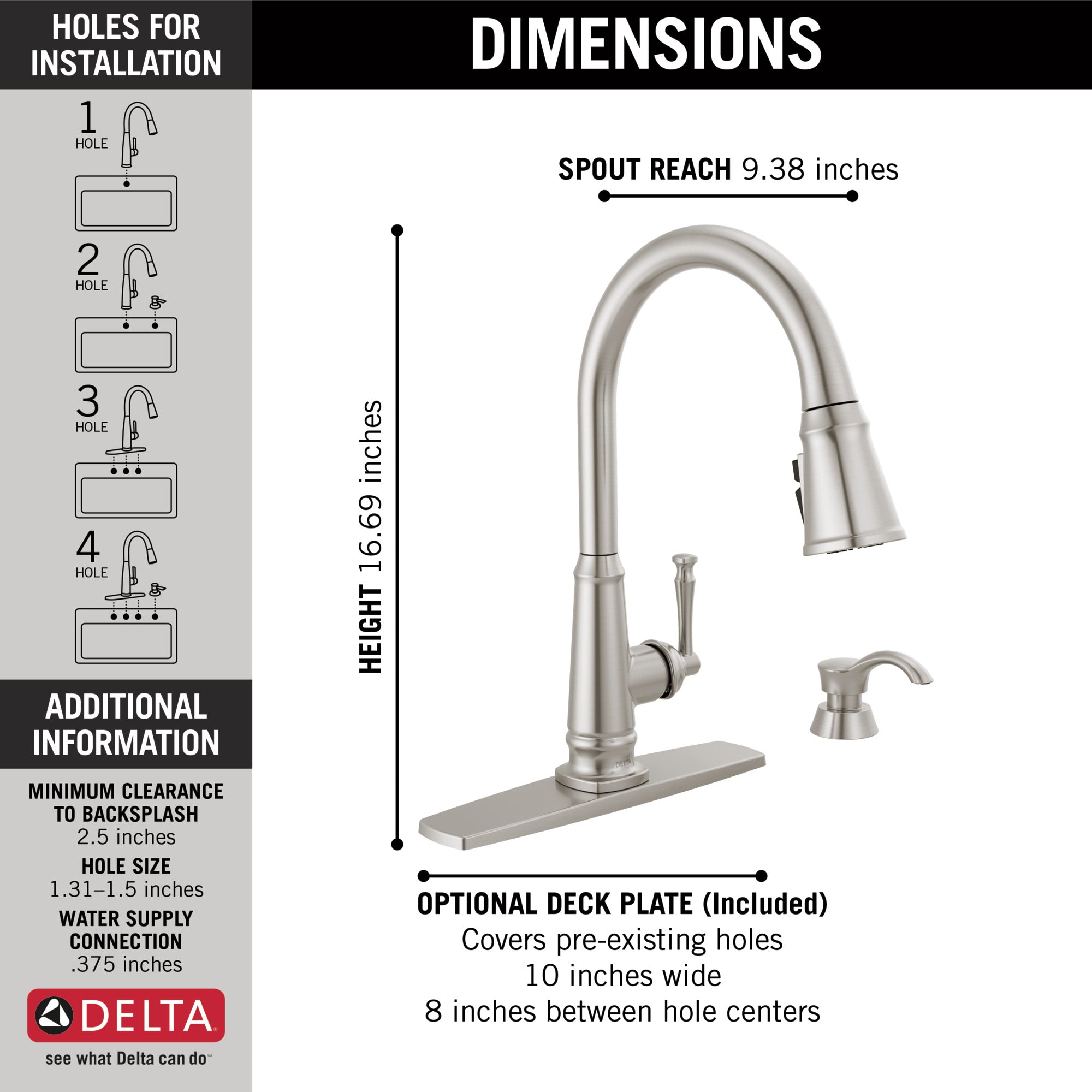 Delta Abbott Pulldown Kitchen Faucet Certified Refurbished
