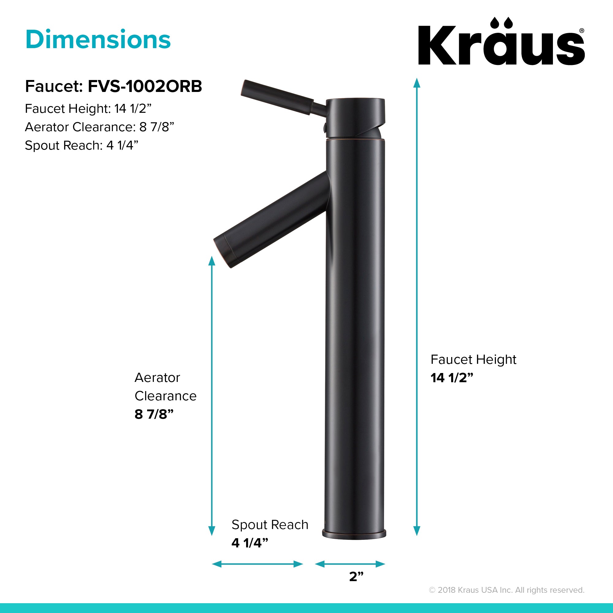 Kraus Sheven Tall Vessel Bathroom Faucet