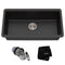 Kraus 31 in. Undermount Single Bowl Black Onyx Granite Kitchen Sink