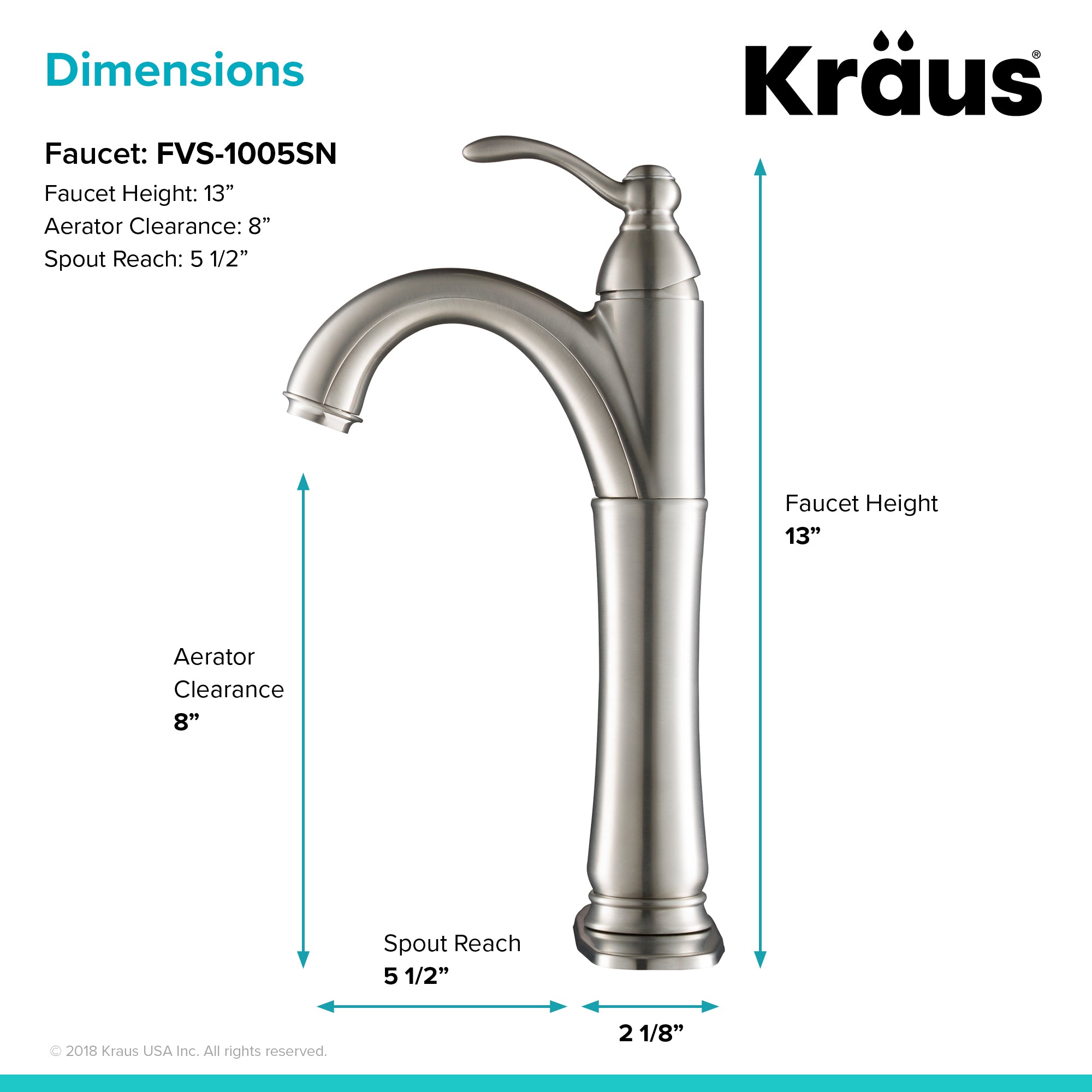 Kraus Riviera Tall Vessel Bathroom Faucet