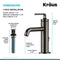 Ramus Single Handle Bathroom Sink Faucet with Lift Rod Drain