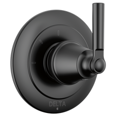 Delta Saylor Single Handle Wall-Mount 3-Function Diverter Valve Trim Kit in Matte Black (Valve Not Included)