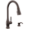 Delta Hazelwood Single Handle Pull-Down Kitchen Faucet with Soap Dispenser and ShieldSpray Technology