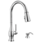 Delta Hazelwood Single Handle Pull-Down Kitchen Faucet with Soap Dispenser and ShieldSpray Technology