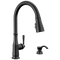 Delta Capertee Single Handle Pull-Down Kitchen Faucet with Soap Dispenser and ShieldSpray Technology
