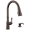 Delta Capertee Single Handle Pull-Down Kitchen Faucet with Soap Dispenser and ShieldSpray Technology