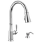 Delta Capertee Single Handle Pull-Down Kitchen Faucet with Soap Dispenser and ShieldSpray Technology