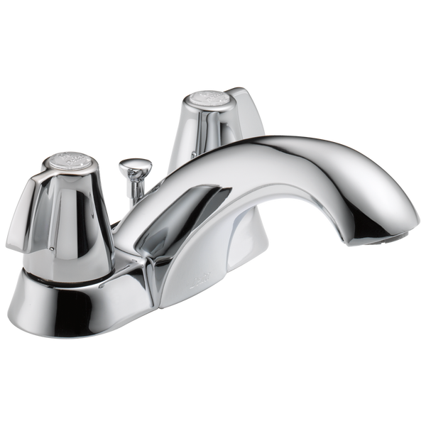 Delta Classic 2 Handle Centerset Bathroom Sink Faucet Metal Pop-Up Certified Refurbished