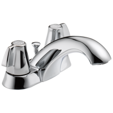 Delta Classic Two Handle Centerset Bathroom Sink Faucet Metal Pop-Up