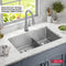 Delta Lenta 32 in. Undermount 16 Gauge Stainless Double Bowl Kitchen Sink