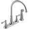 Delta Cassidy Two Handle Kitchen Faucet with Sprayer