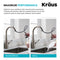 KRAUS Esina Spot Free Stainless Steel Finish Dual Function Pull-Down Kitchen Faucet