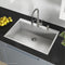 KRAUS Pax Zero-Radius 33” Single Bowl Stainless Steel Drop-In Kitchen Sink with 2 Pre-Drilled Holes