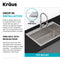 Kraus 18x18 in. Standart PRO Drop-In 16 Gauge Single Bowl Stainless Kitchen Sink