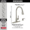Delta Greydon Pulldown Kitchen Faucet with Soap Certified Refurbished