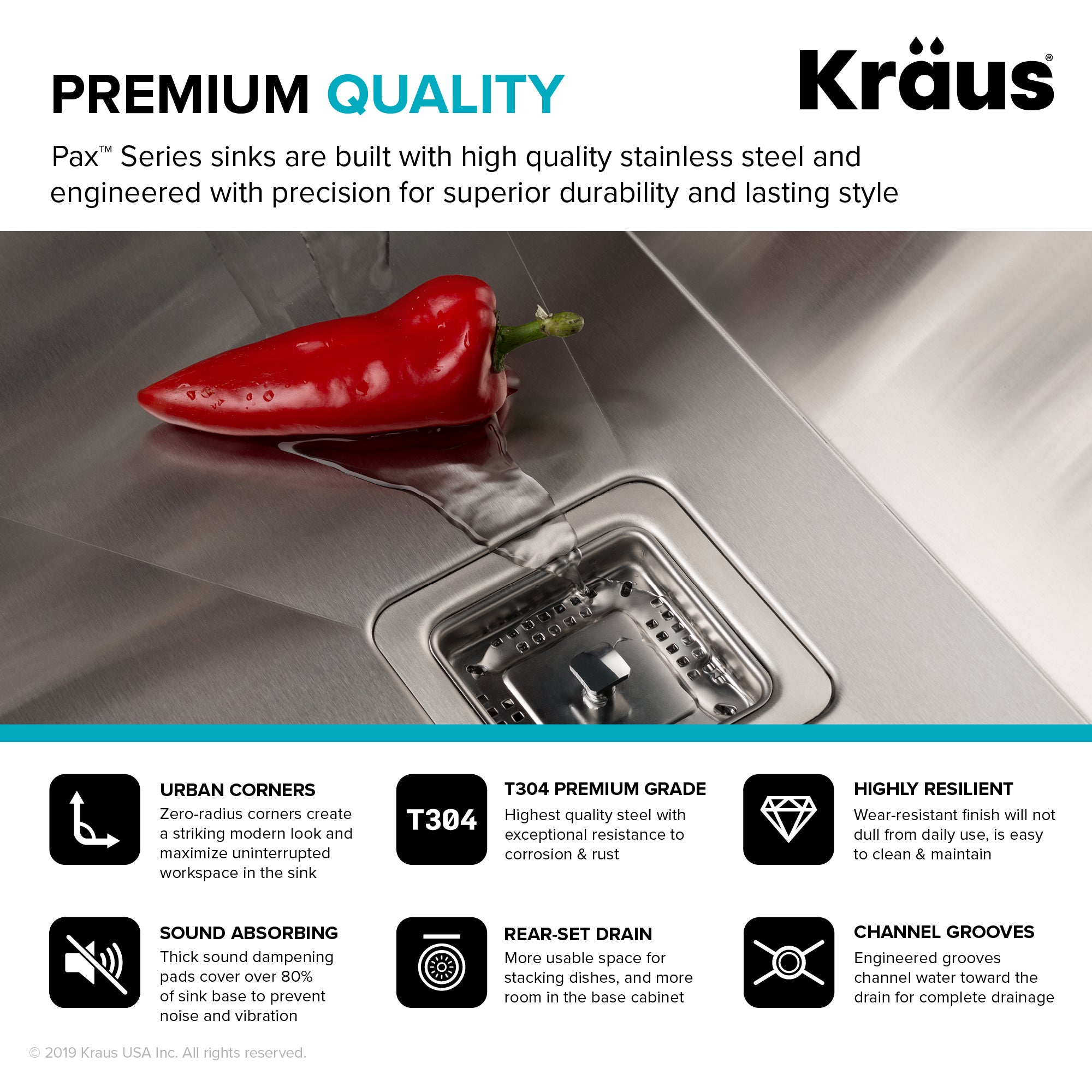 Kraus Pax Undermount Stainless Steel Laundry Utility Sink Certified Refurbished