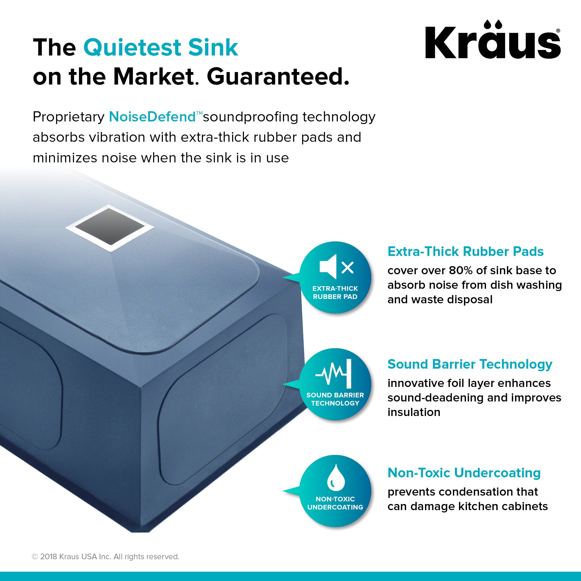 Kraus Pax Zero-Radius 22 ½ in. 16 Gauge Undermount Single Bowl Kitchen Sink