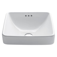 Kraus Elavo Vessel White Porcelain Ceramic Bathroom Sink