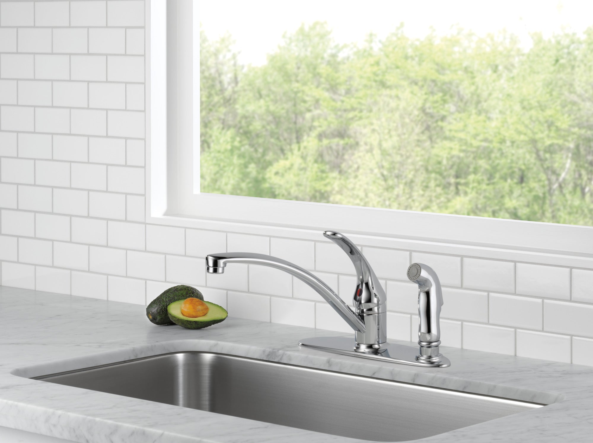 Delta Foundations Single Handle Kitchen Faucet with Spray