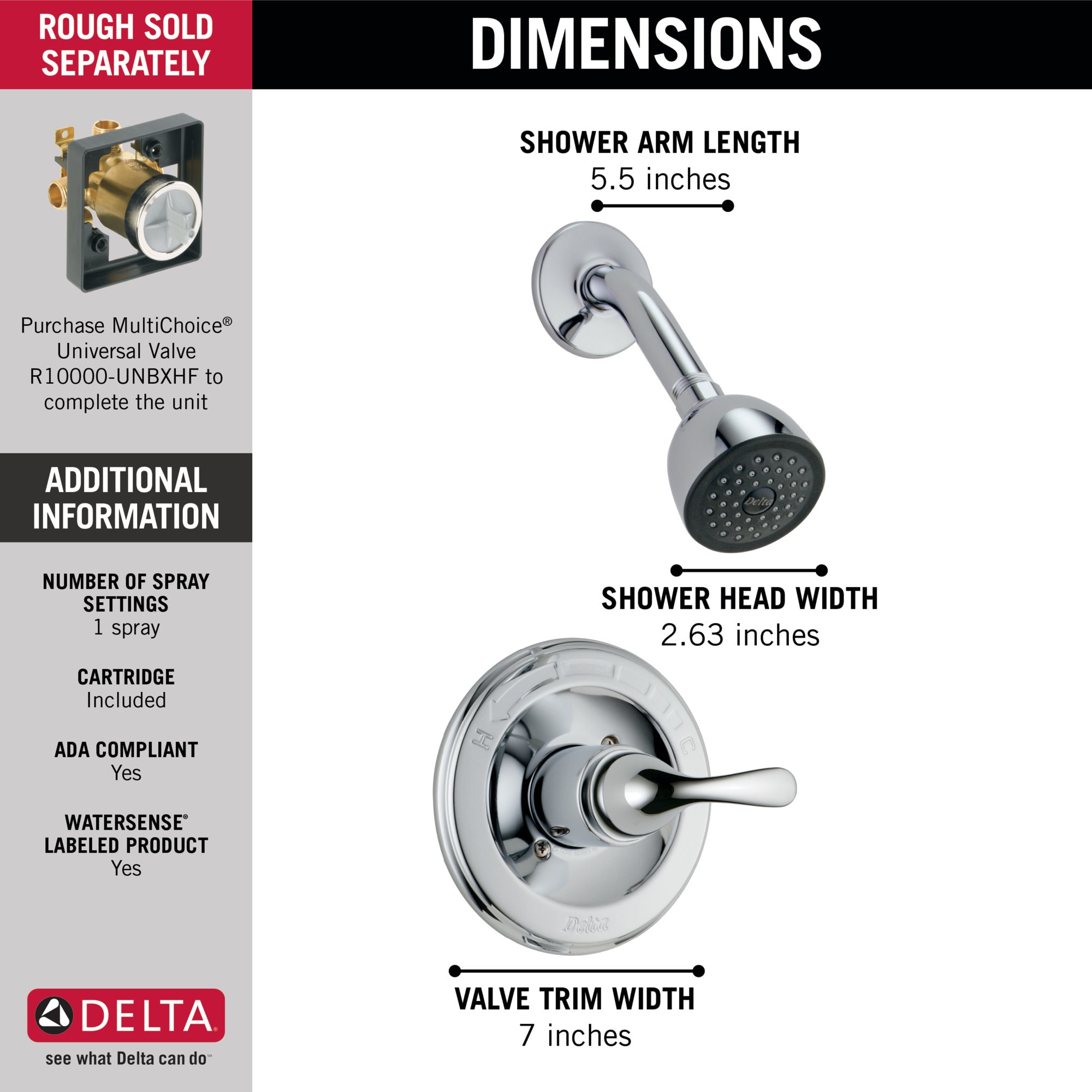 Delta Classic Monitor 13 Series Shower Trim Certified Refurbished