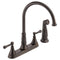 Delta Cassidy Two Handle Kitchen Faucet with Sprayer