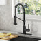 Kraus Bolden 18 in. Commercial Style Pull-Down Single Handle Kitchen Faucet with Deck Plate