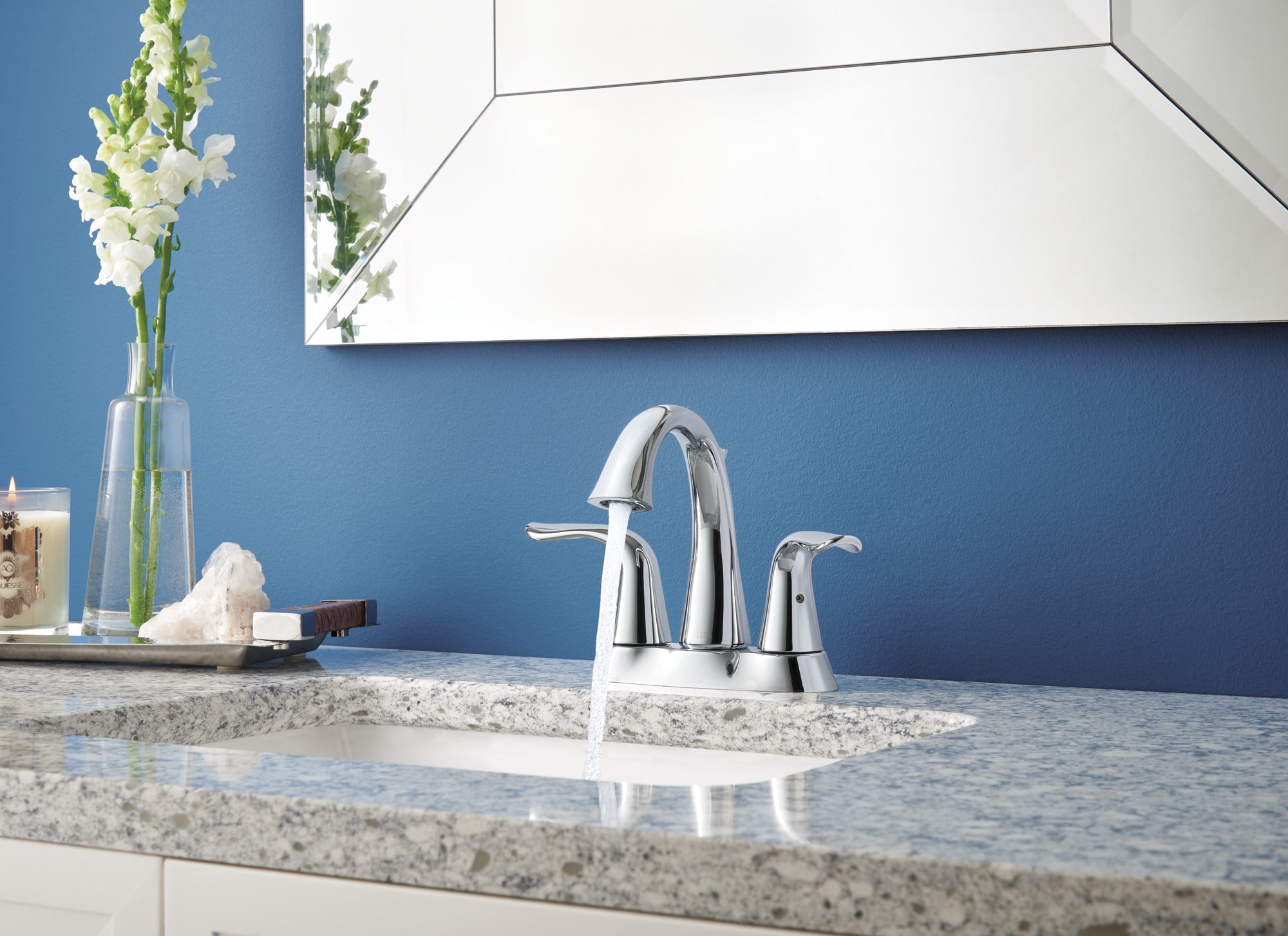Delta Lahara 2 Handle Centerset Bathroom Faucet Certified Refurbished