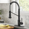 Kraus Bolden 18 in. Commercial Style Pull-Down Single Handle Kitchen Faucet with Deck Plate